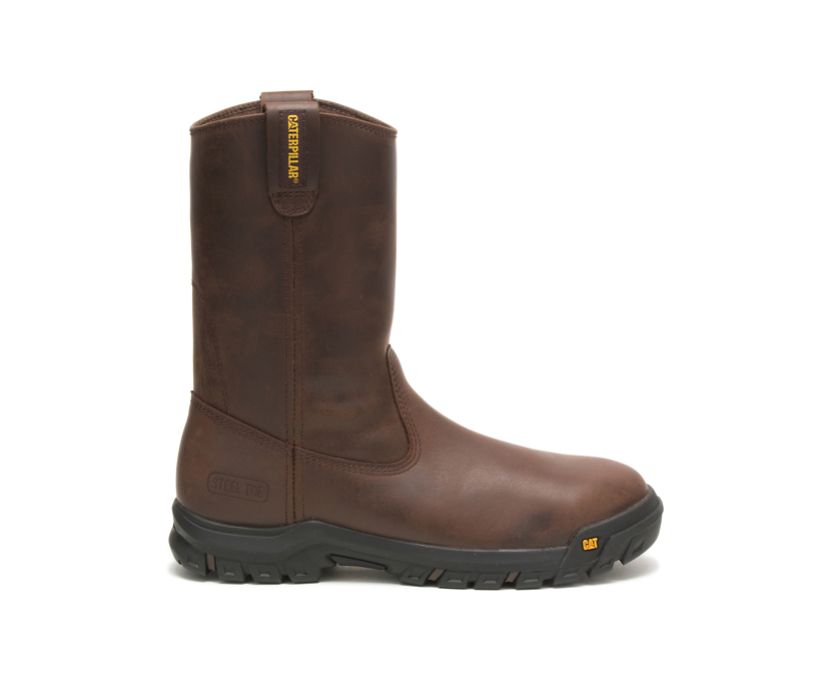 Panske Pracovne Topanky Caterpillar - Drawbar Steel Toe - Tmavo Hnede ( 9823-QNECI )